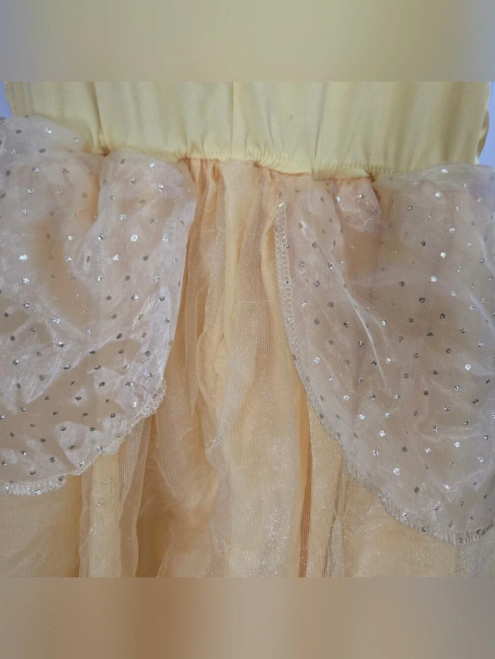 Princess Belle Costume Dress Girls Size 5/6 Yellow Beauty & the Beast Halloween